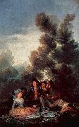 Francisco de Goya Vesper im Freien oil painting on canvas